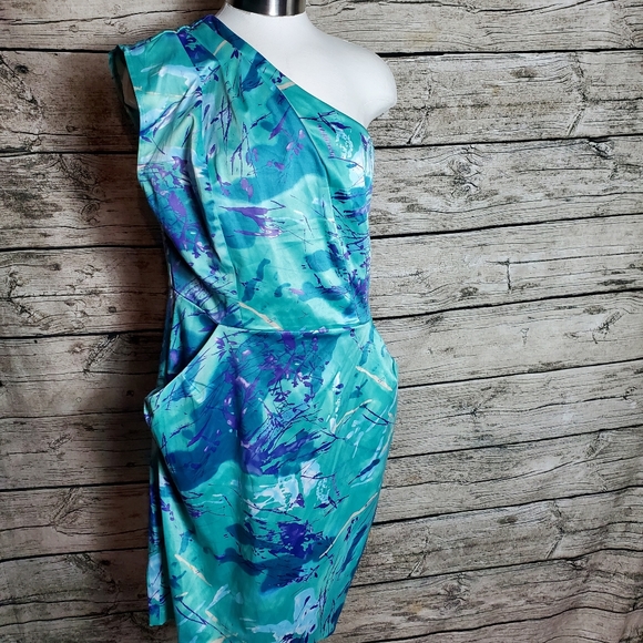 Bisou Bisou Seafoam Seafm Silver Blue Dress Size 12.Pit to pit approx: 19.5 in - Picture 1 of 8